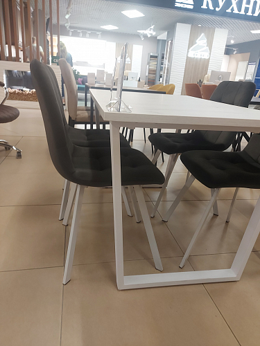 Деревянный стол Лота Лофт 140х80 дуб крафт табачный / черный матовый из шоурума 5